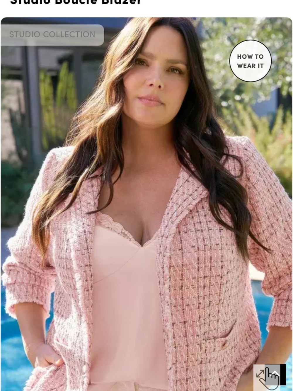 Torrid Studio Bouclé Pink Blazer size 3